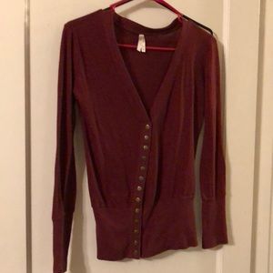 Burgundy cardigan